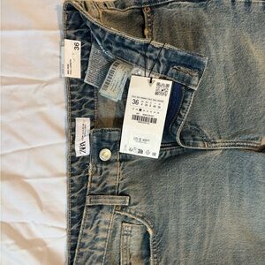 Zara Women's Blue wide legJeans
